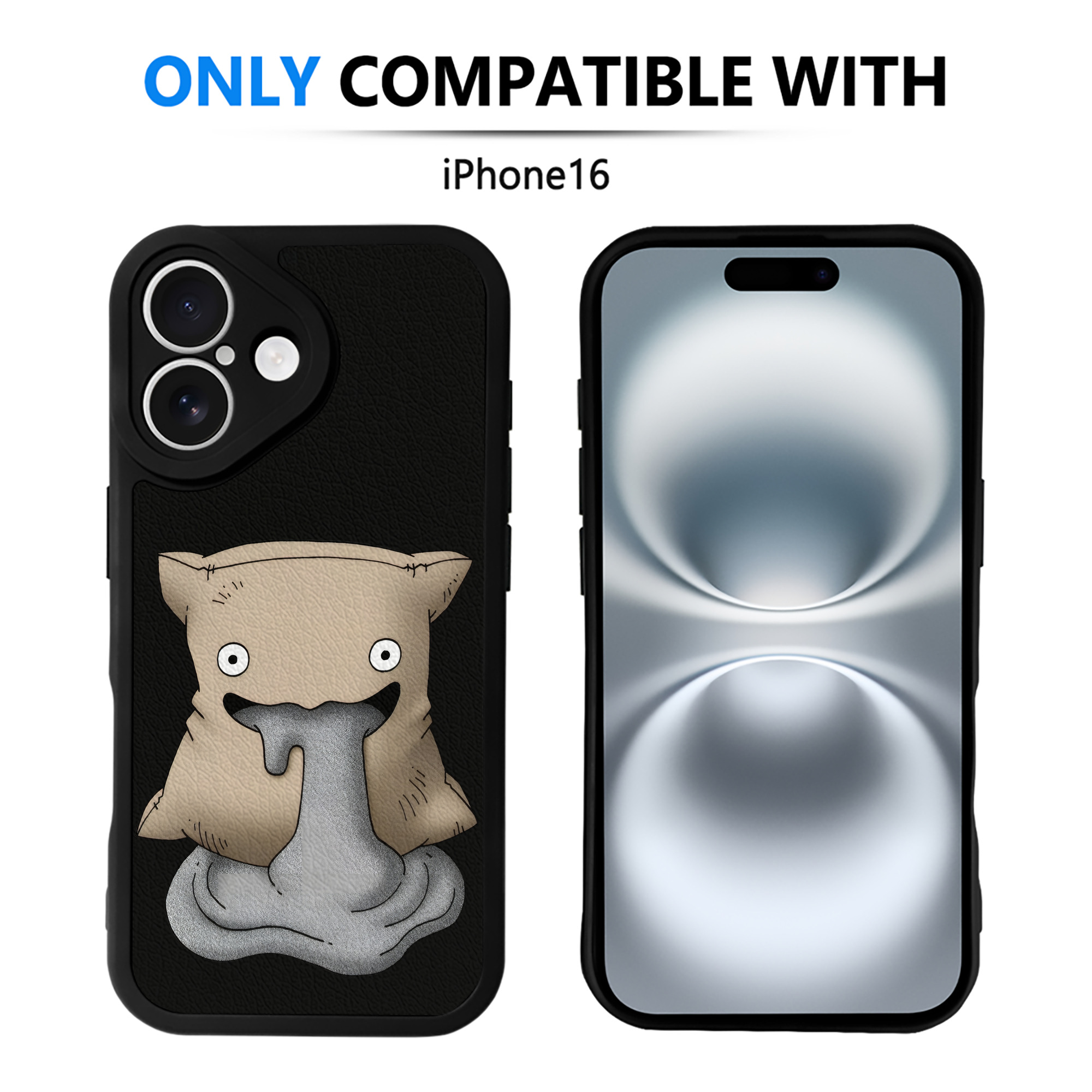 （画像用） ドラゴンクエスト Doragon Kuesuto Dragon Quest 【iPhone 16シリーズ対応】シリコンスマホケース（レザー調） 材質：シリコン